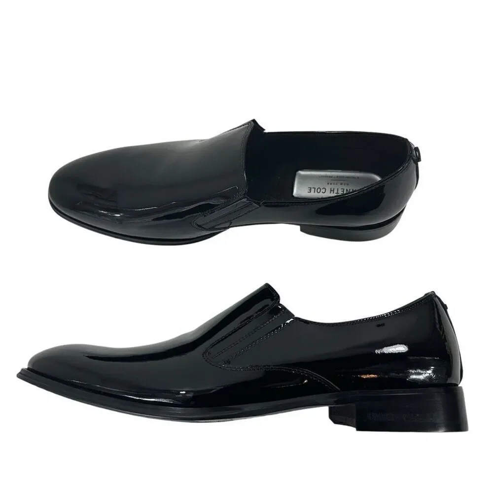 Kenneth Cole Tully Patent Leather Slip-on Loafers NWOT Men’s Size 12M